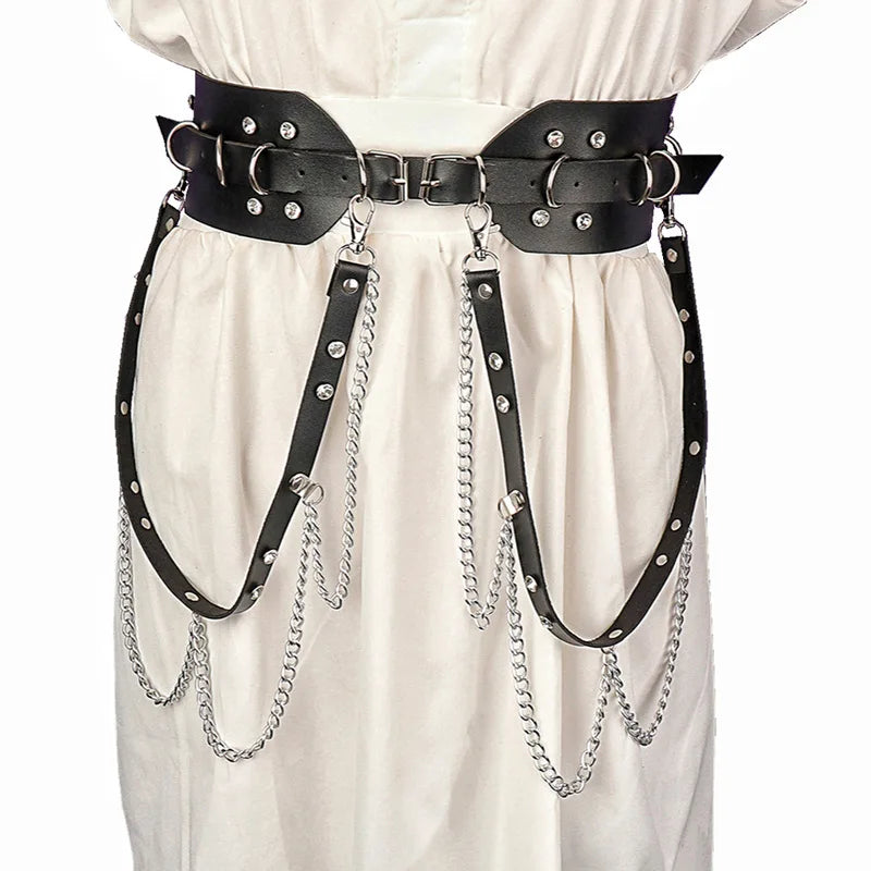 Kinkxx Punk Leather Waist Chain - Kinkxx